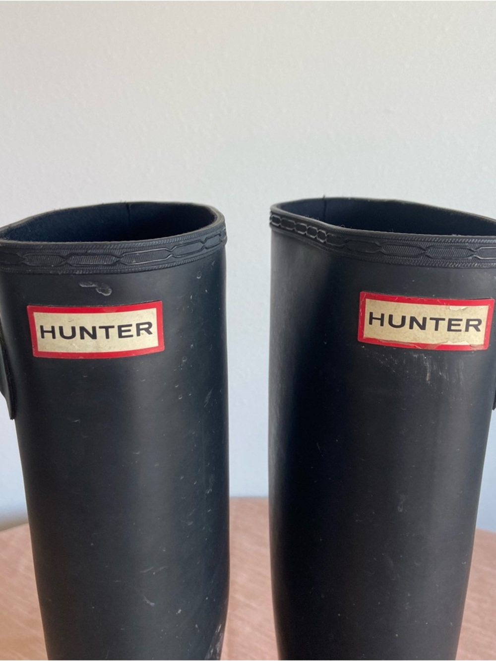Original Hunter Rain Boot Tall Matte Black Womens Size 8 - Picture 2 of 13